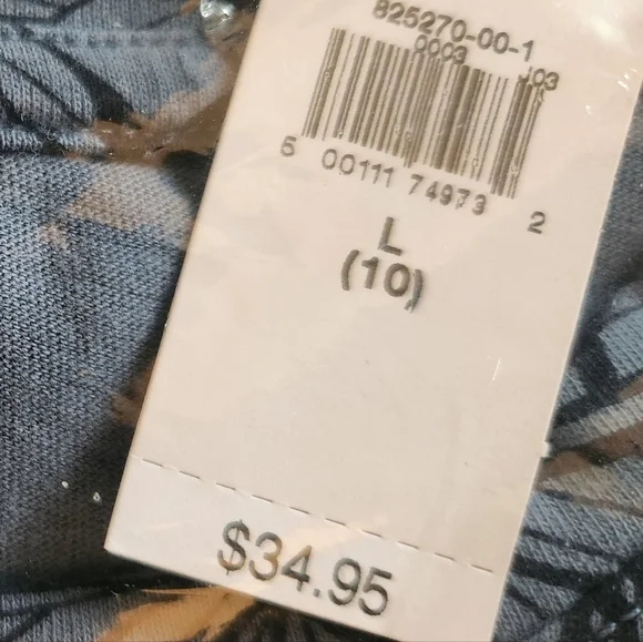 GAP Kids Puff Slv School Dress Blue Butterfly Print Girls LG (10-11 years) NWT - Picture 6 of 9